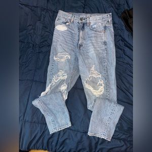 Mom ripped American Eagle jeans